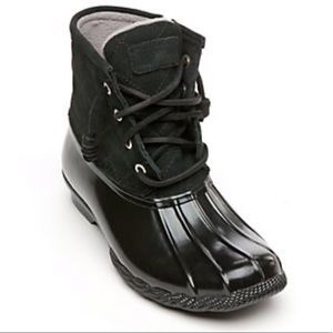 Sperry Top Sider Saltwater Duck Boots Black